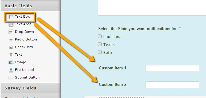 Items listed on Square intergration form Screenshot 60