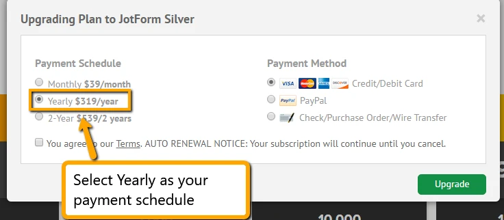 Is there an annual payment option for the Silver Plan? Image 1 Screenshot 20