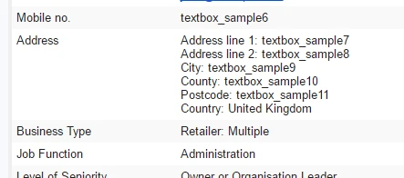 Addresses not showing in export of submissions Screenshot 104