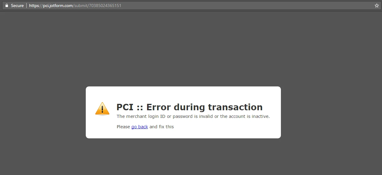 Getting PCI Error Code on Submission Image 1 Screenshot 20