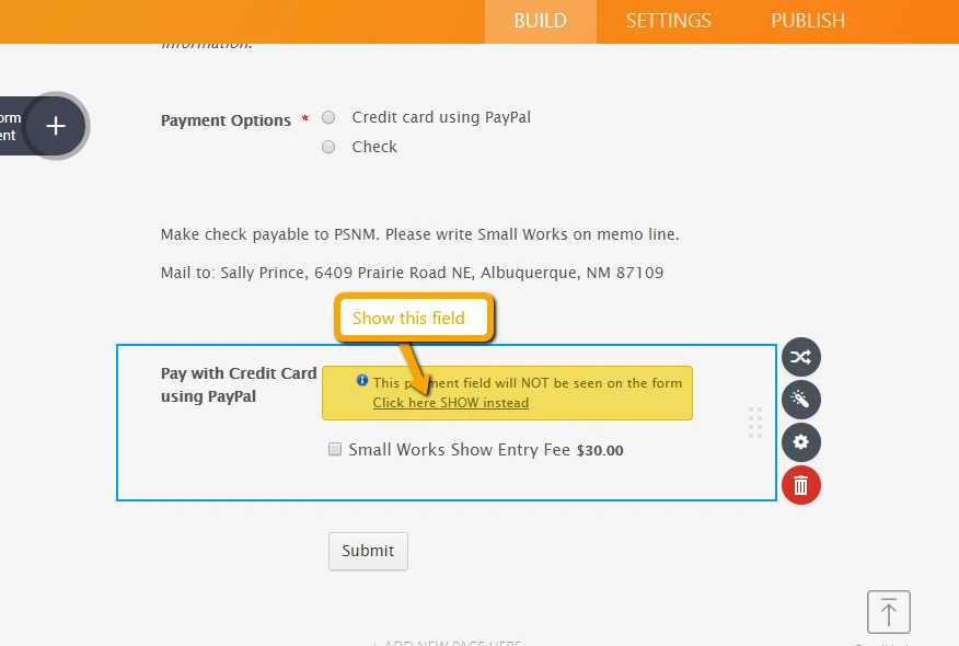 How can I get jotform to stop sending people wanting to pay by check to PayPal? Image 2 Screenshot 41
