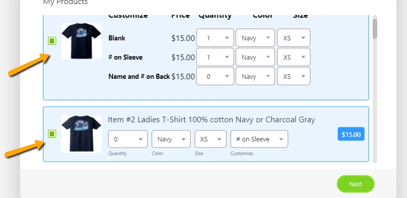 Cannot make multiple selection on order form Image 1 Screenshot 20