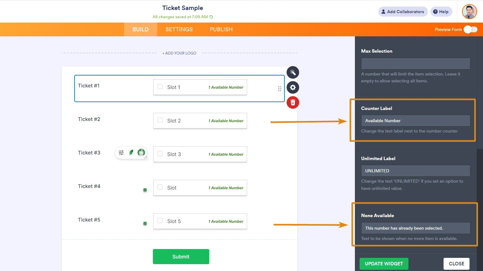 How to prevent users from selecting the same ticket number twice? Image 2 Screenshot 51