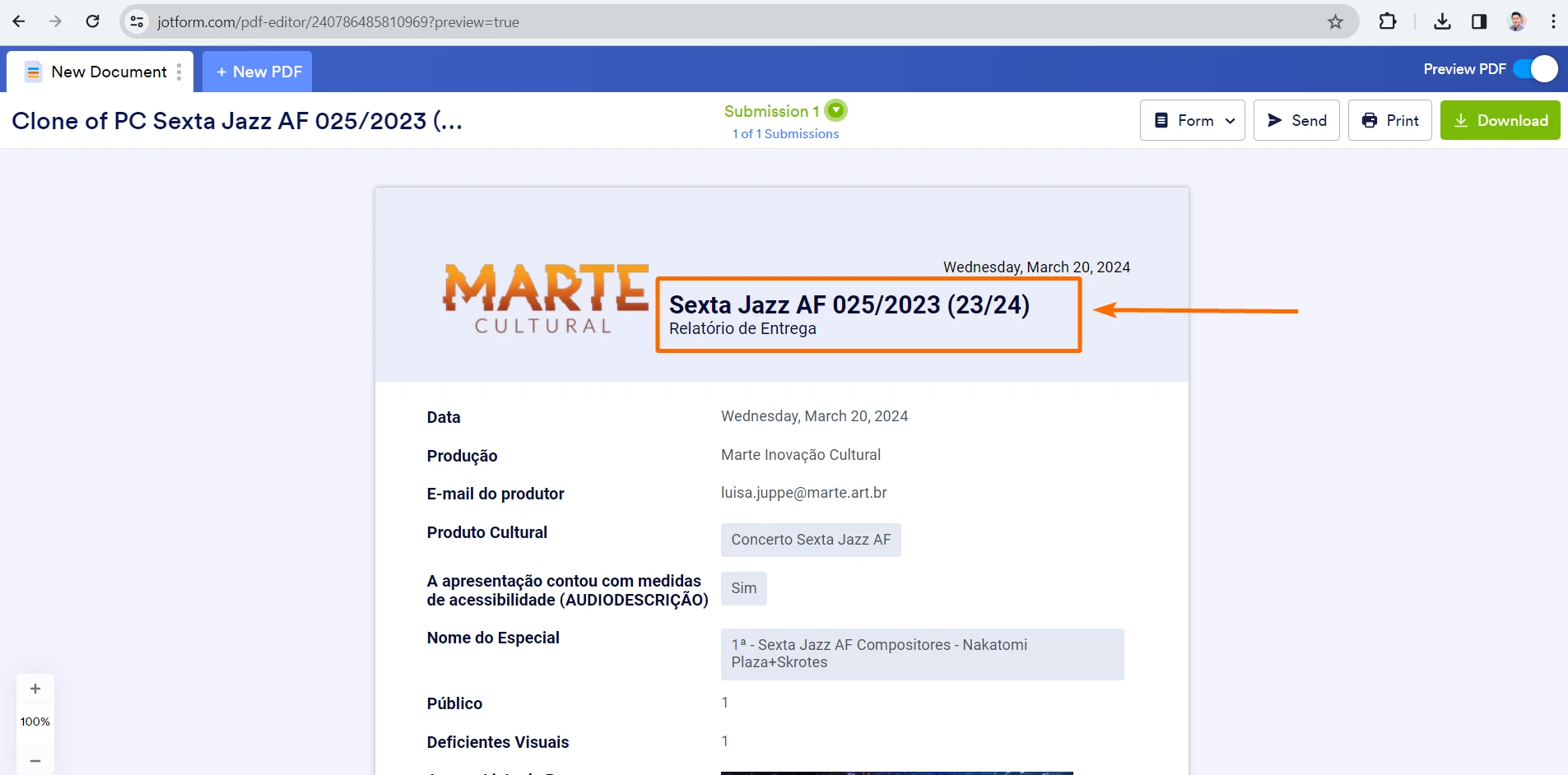 PDF Submission: The downloaded copy still shows the old header Image 2 Screenshot 41