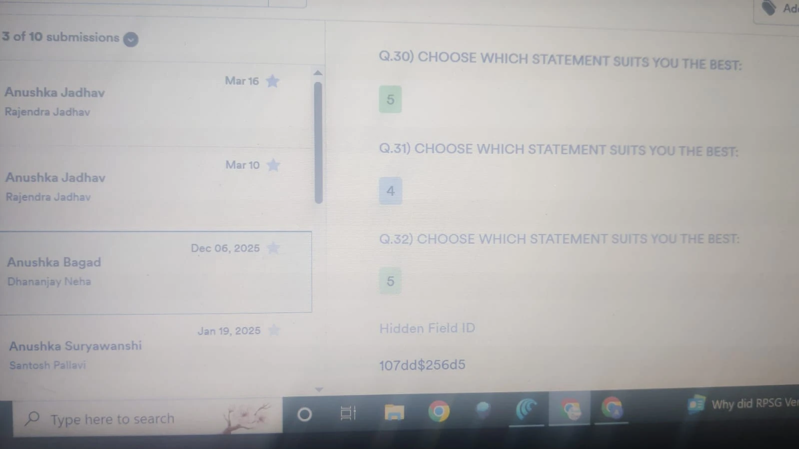 Form Submission: Students Unable to Submit Assessment Forms Image 3 Screenshot 32 Screenshot 32 Screenshot 32
