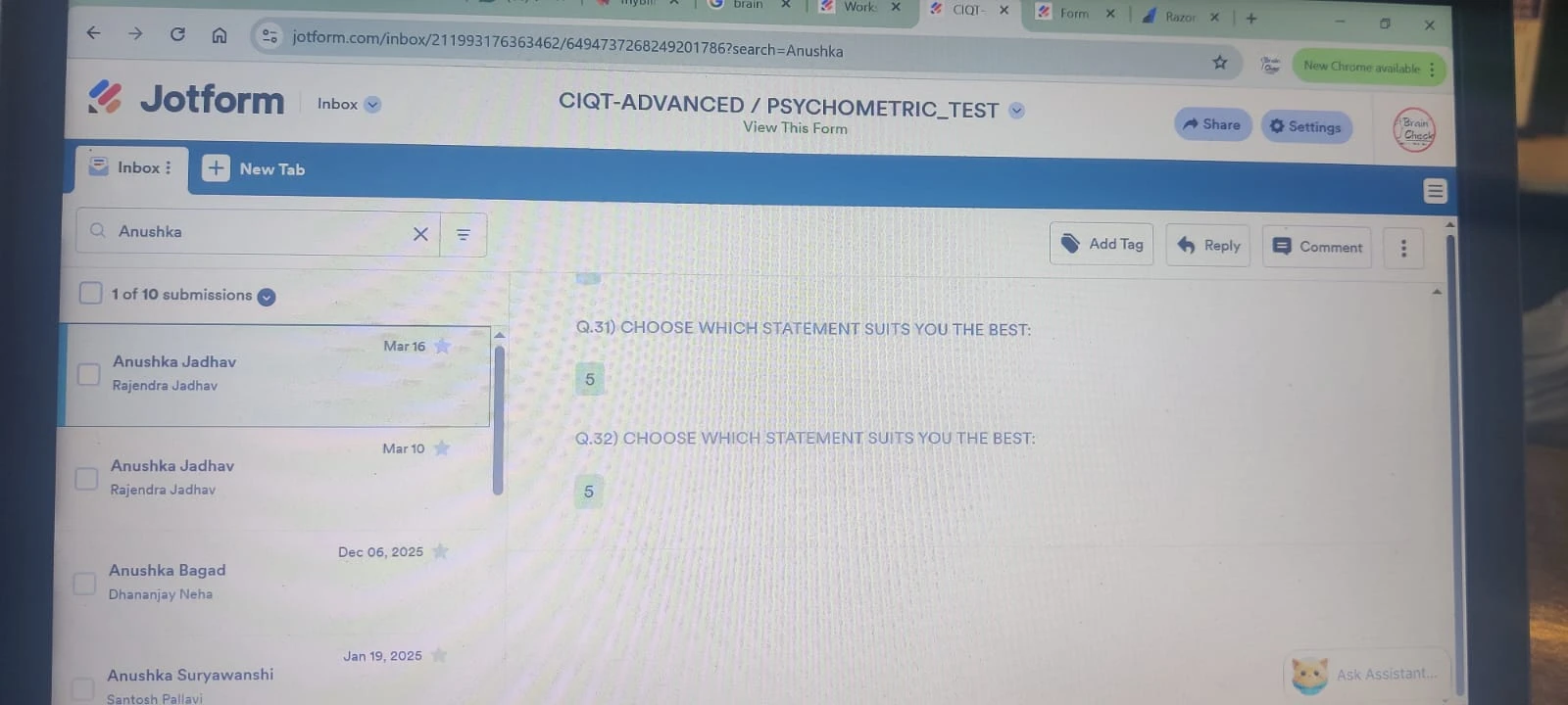 Form Submission: Students Unable to Submit Assessment Forms Image 1 Screenshot 10 Screenshot 10 Screenshot 10