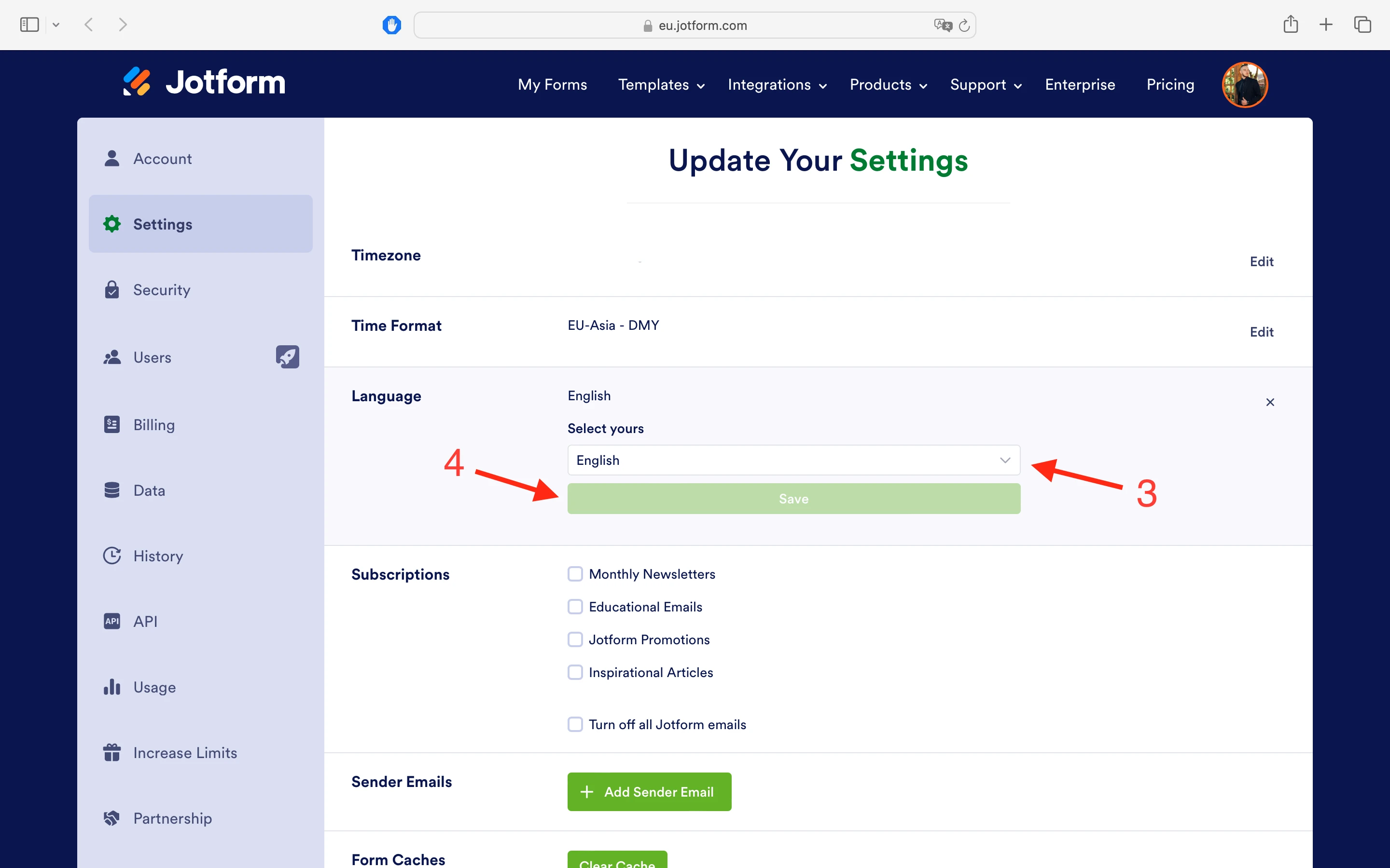 How to change the language of the account? Image 2 Screenshot 41