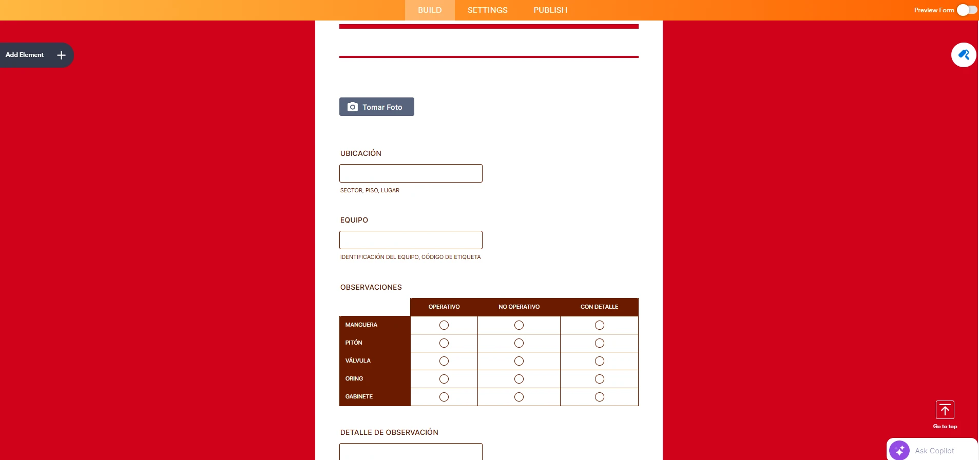 Formulario PDF: Mantener el orden de foto e información según el diseño del formulario
Image-1