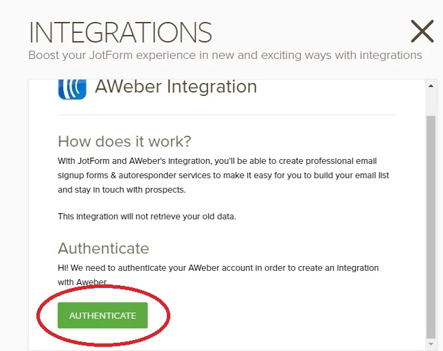 How do I Integrate Form with AWebber Image 1 Screenshot 30