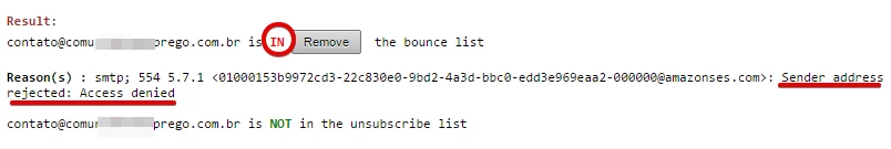Email is in the bounce list Image 1 Screenshot 20
