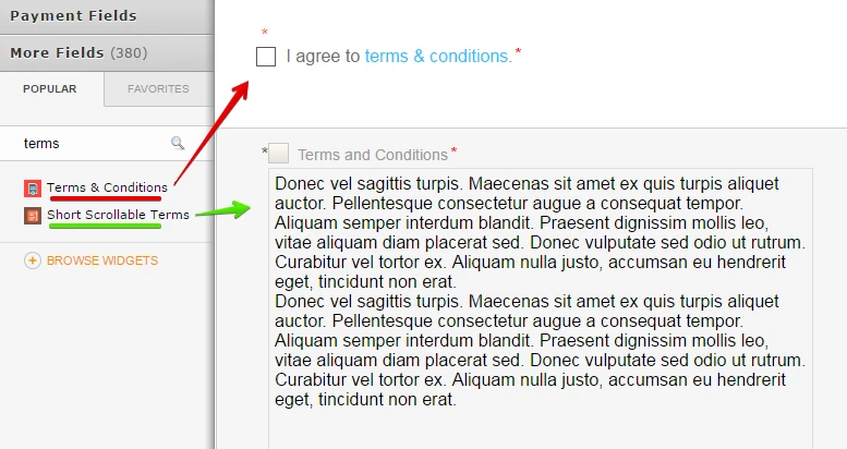 How to give matter for terms and conditions? Image 1 Screenshot 20