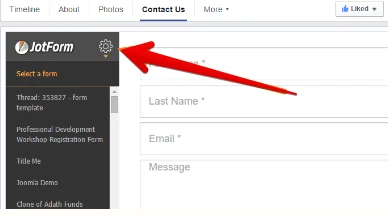 Form not showing in Facebook page Image 2 Screenshot 41