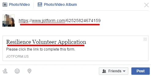 Sharing the form in Facebook does not show the correct title Image 1 Screenshot 20
