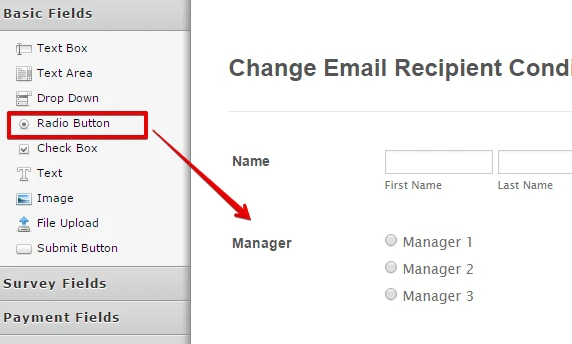 How can I make the email recipients of the form be tied to information on the form? Image 1 Screenshot 50