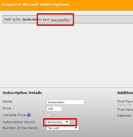 How does JotForm define a bimonthly subscription? Image 1 Screenshot 20