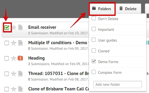 How do I move forms to folder? Image 2 Screenshot 41