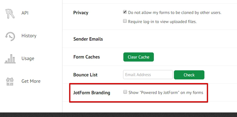 Why do I have your banner on the bottom of my form? Image 1 Screenshot 20