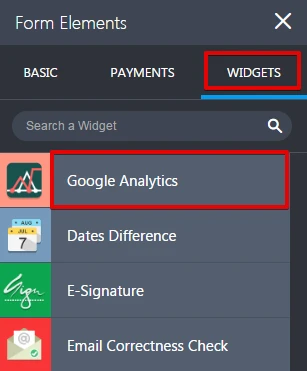 How to use Google Analytics Widget in my form? Image 3 Screenshot 72