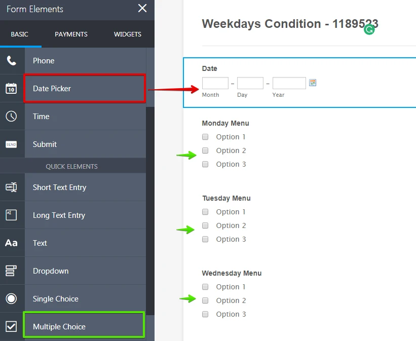Applying conditions in Date Picker widget that shows weekdays Image 1 Screenshot 40