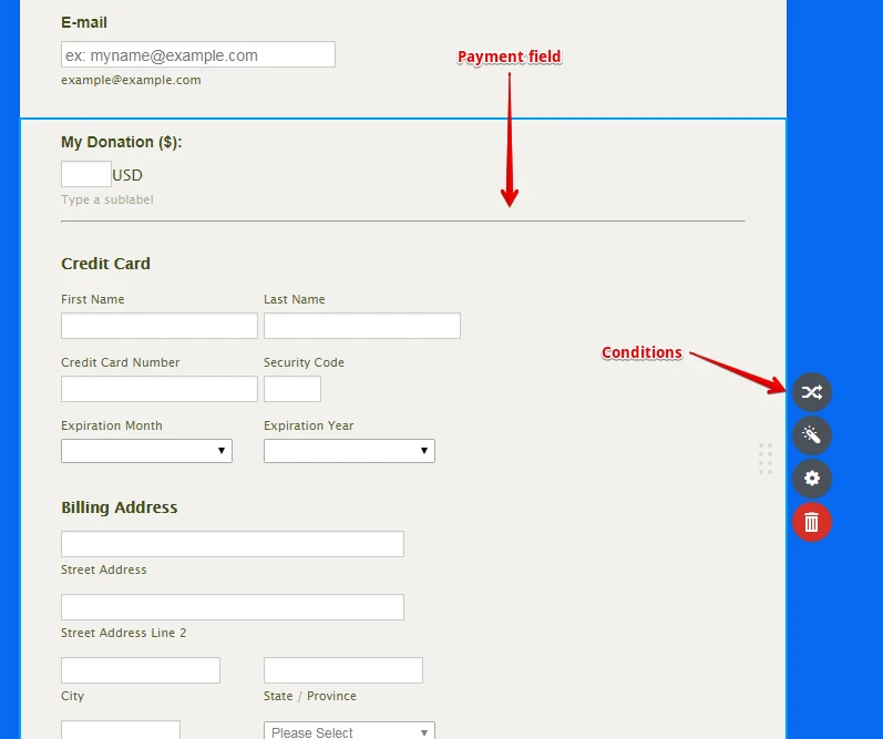 I dont see the payment section of my form Image 1 Screenshot 40