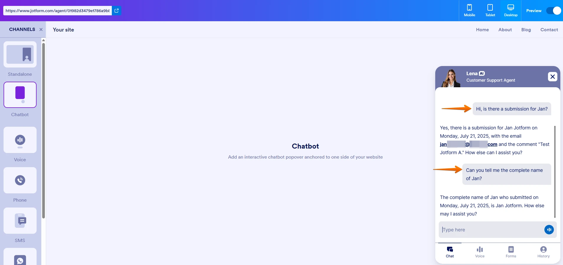 Usar um agente de IA para ler as respostas dos formulários enviados Image 2 Screenshot 41