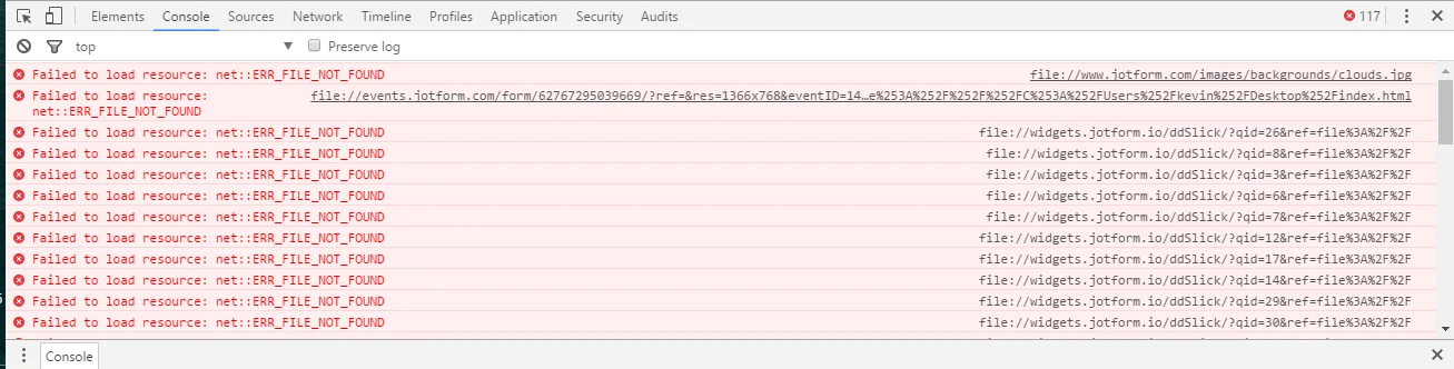 Why form embedded using the source code does not load properly?  Image 1 Screenshot 20