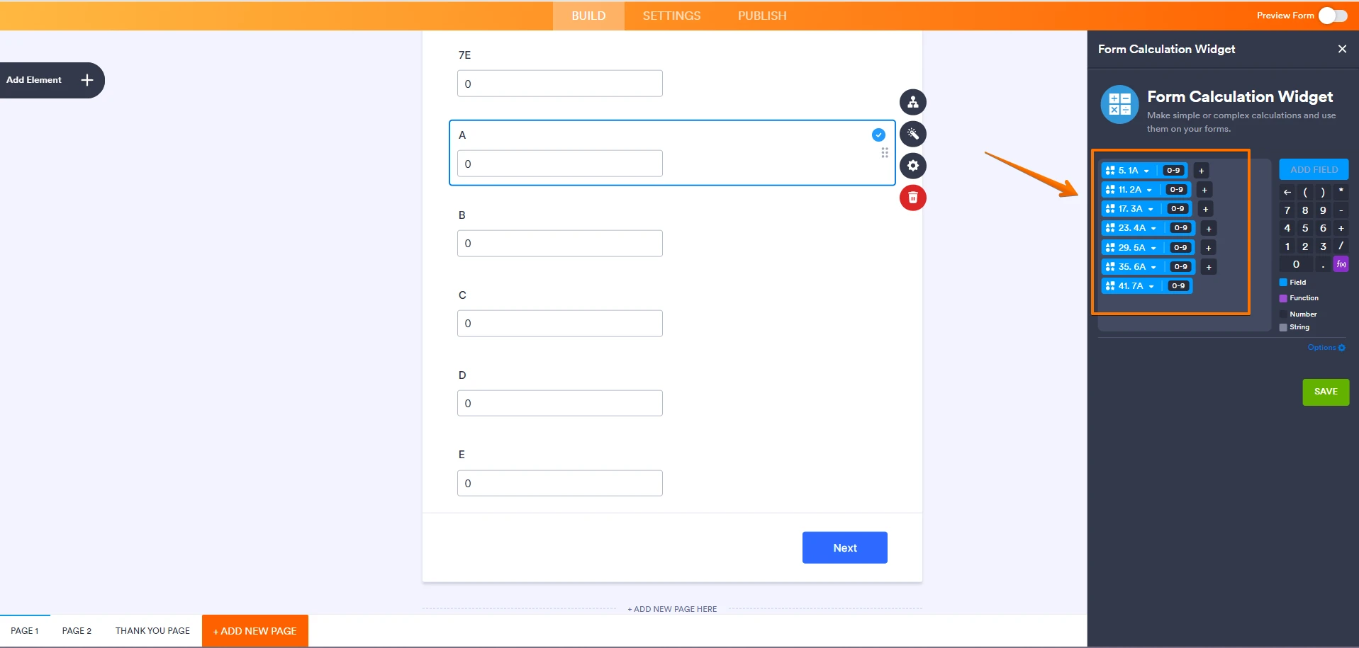 Adding the assigned value from the multiple choice to get the total result Image 14 Screenshot 3113