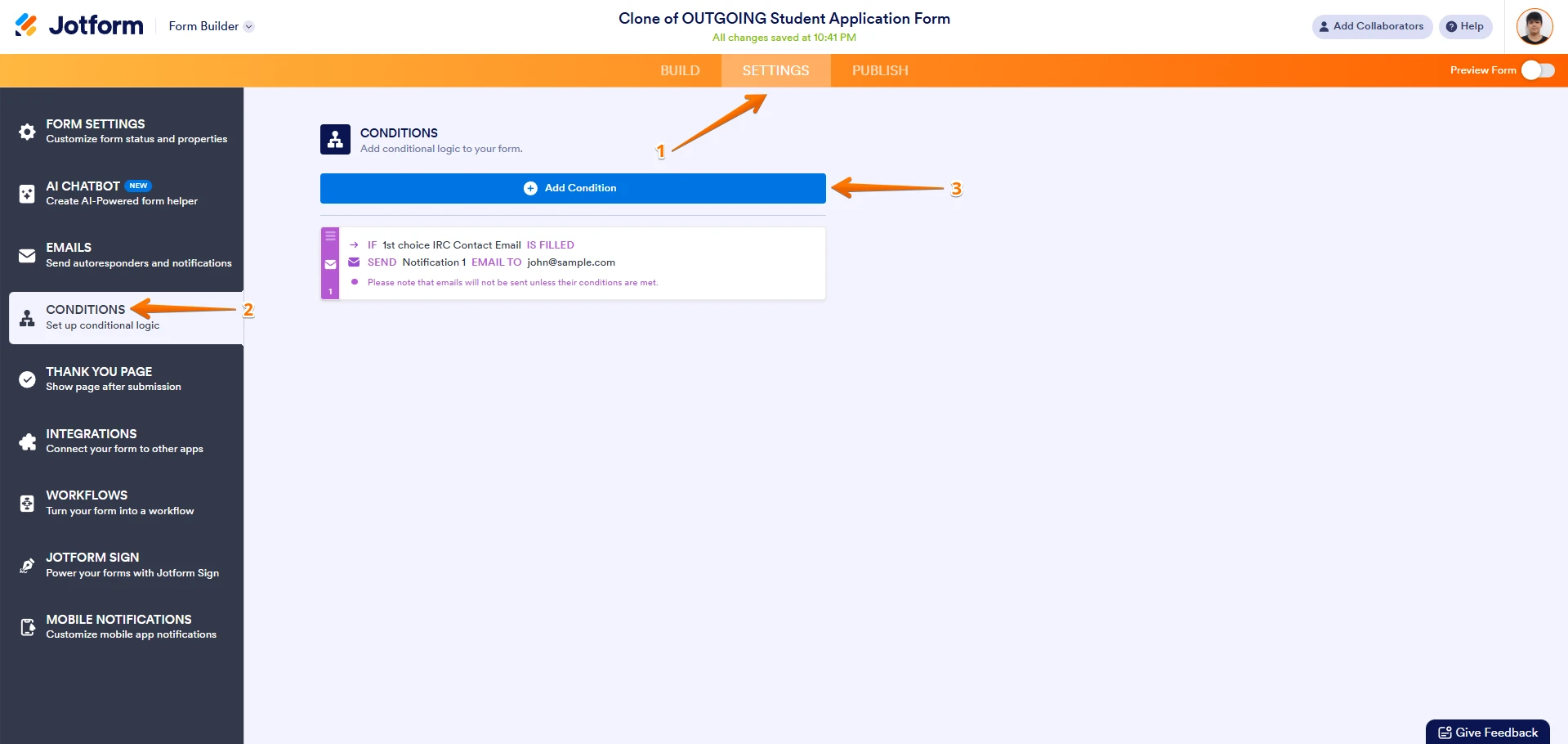 Send an email based on the selected contact person Image 2 Screenshot 91