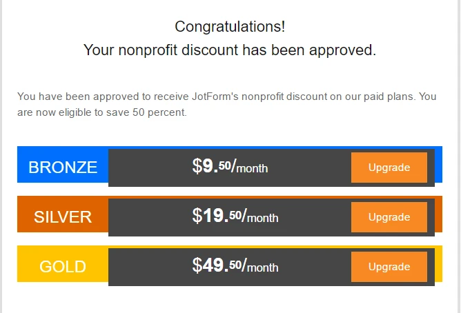 Non Profit Discount Request for information Image 1 Screenshot 20