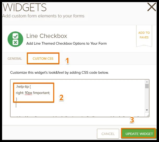 Adding a help tip with Line checkbox widget Image 2 Screenshot 51
