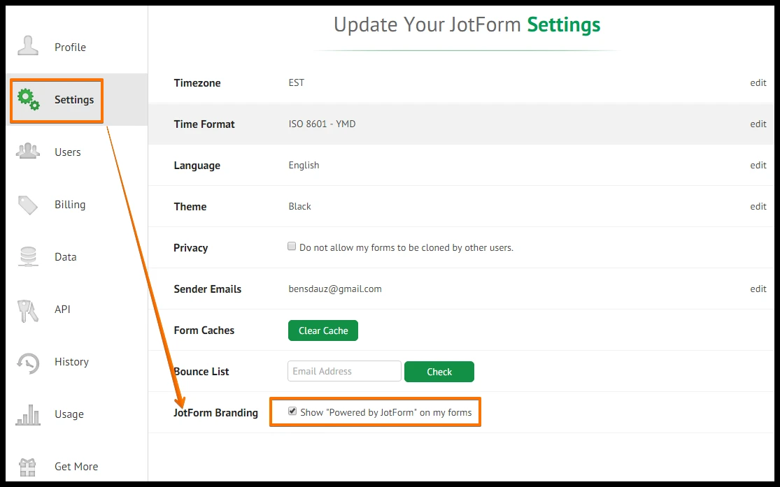 Removal of Powered by Jotform Image 1 Screenshot 20