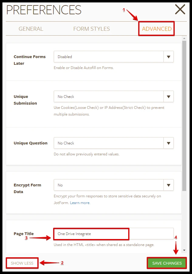 How can I change the page title of the form? Image 2 Screenshot 41
