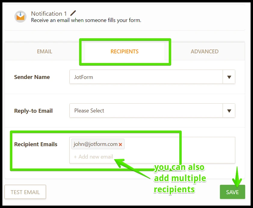 Can you set to have submitted forms emailed to you directly? Image 3 Screenshot 62