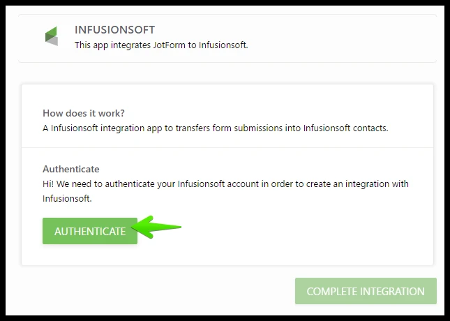 Integration of Infusionsoft App Image 2 Screenshot 41