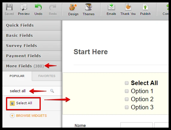 How do I make my checklist have only one option to select and be able to select all three? Image 1 Screenshot 20