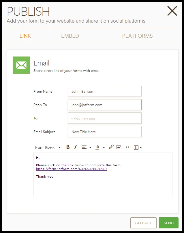 Can I send forms by email or do they have to be on a website? Image 3 Screenshot 62