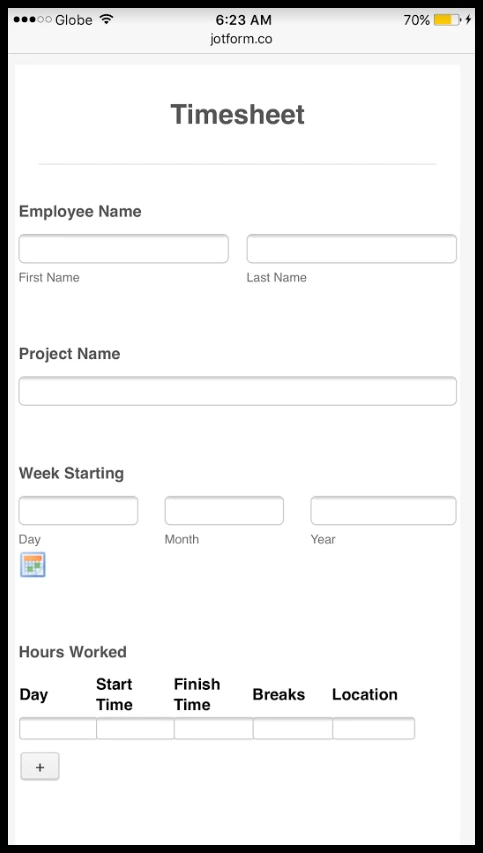 Form is not working correctly using iPhone 6 device Image 1 Screenshot 30