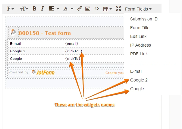 How to include the widget name on the email title?  Image 1 Screenshot 50