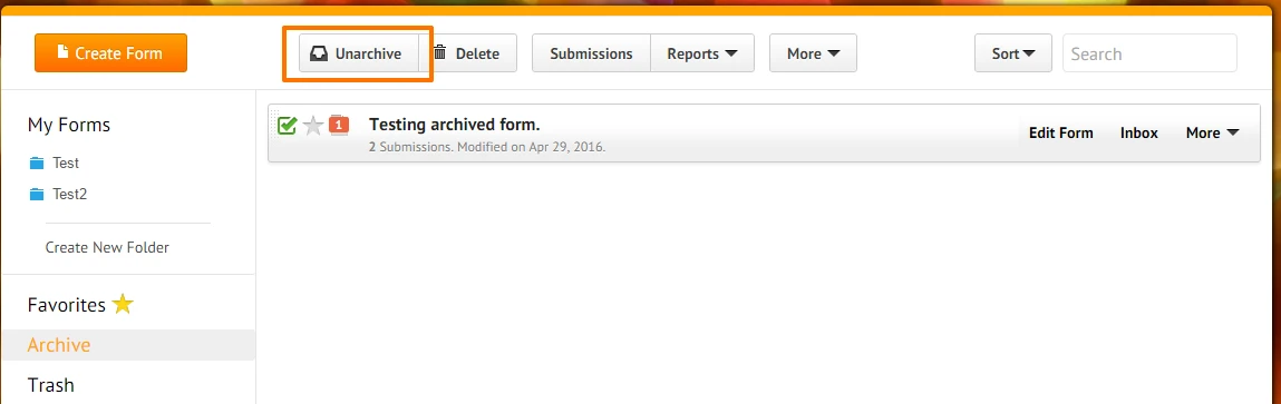 How do we archive forms (and submissions) Image 2 Screenshot 41