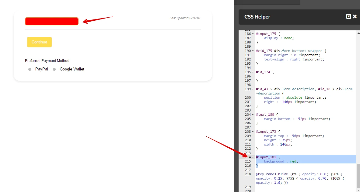Changes made to CSS in the Designer are lost when opening the Form Builder Image 1 Screenshot 40