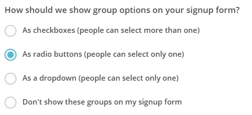 MailChimp: How to map radio buttons to groups in MailChimp Image 1 Screenshot 40