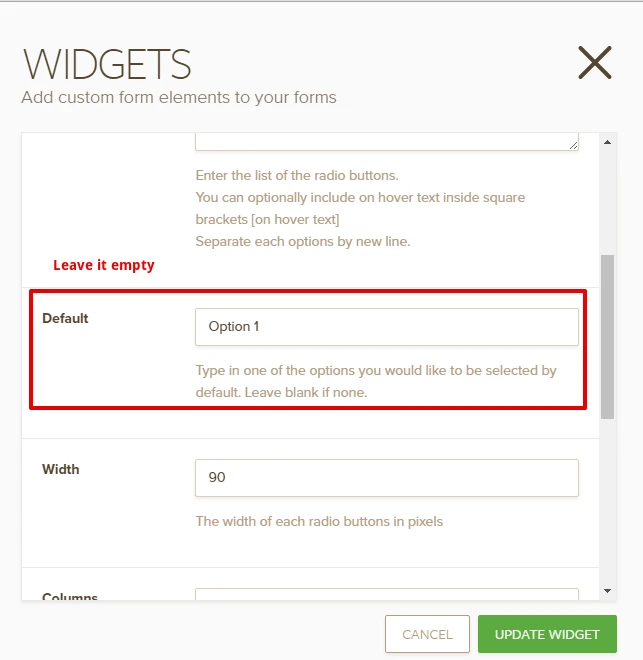 Radio Button Widget: Why conditions are not working with my widget?  Image 1 Screenshot 20
