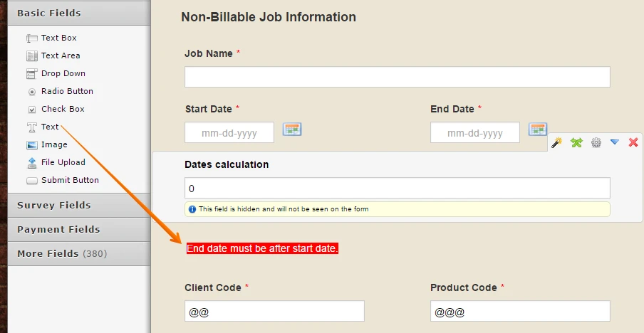 Limit an End Date fields selections based on a Start Date fields input? Image 4 Screenshot 93