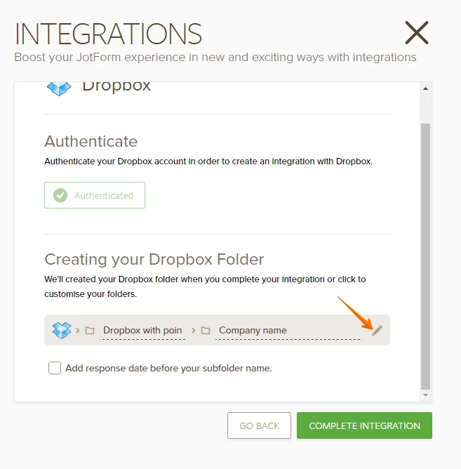 Dropbox: How to set a form field as folder name?  Image 4 Screenshot 93