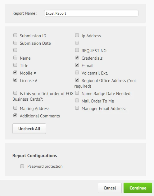 Why report for one of my forms is not including all data needed?  Image 1 Screenshot 30