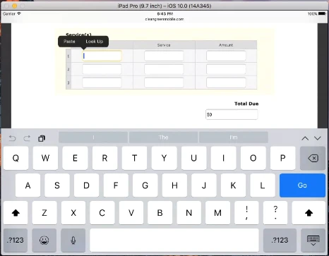 Matrix field not readable when tablet/iPad is in vertical mode Image 2 Screenshot 41