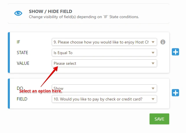 Conditional Logic: Why show/hide conditions are not working even when correct field is selected?  Image 2 Screenshot 41