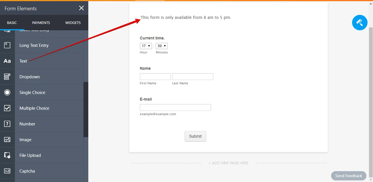 Is it possible to have a JotForm form available only on certain time of period?  Image 1 Screenshot 50