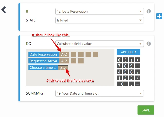 How do I add time fields as text to conditionally calculated result? Image 1 Screenshot 20