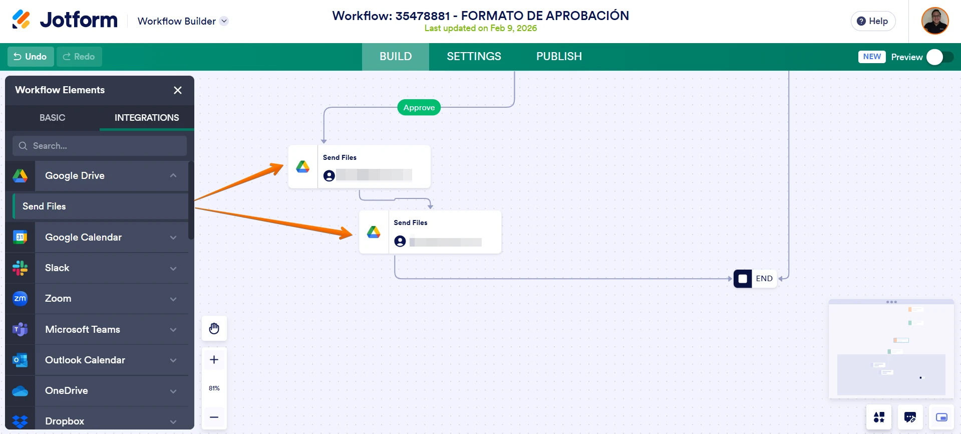 Flujo de Trabajo: Integración Google Drive No permite seleccionar y archivar múltiples PDFs en la misma carpeta Image 1 Screenshot 30